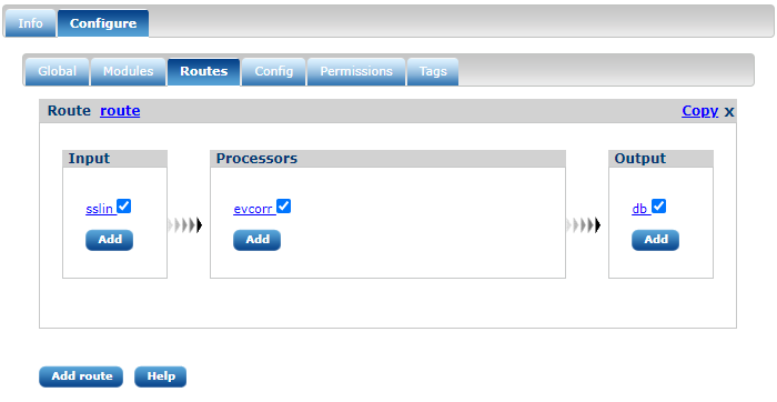 Agent routes configuration