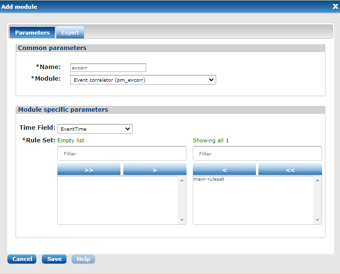 Configuring the pm_evcorr module