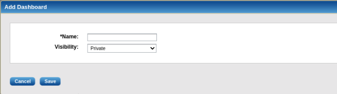 The Add Dashboard window
