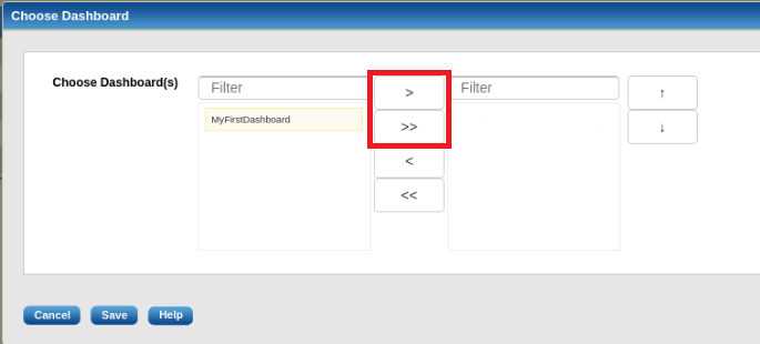 Choose Dashboard pane