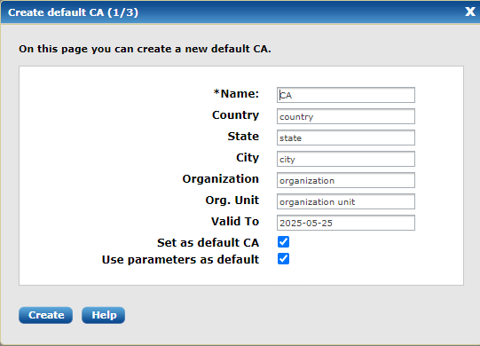 Creating the CA
