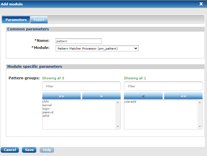 Configuring the pm_pattern module