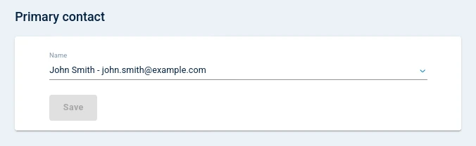 NXLog Platform Customer Portal primary contact