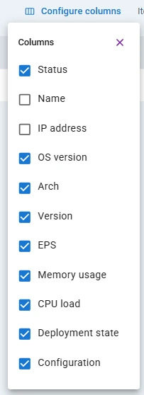 NXLog Platform column configuration