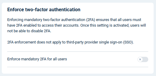 NXLog Platform global two-factor authentication settings