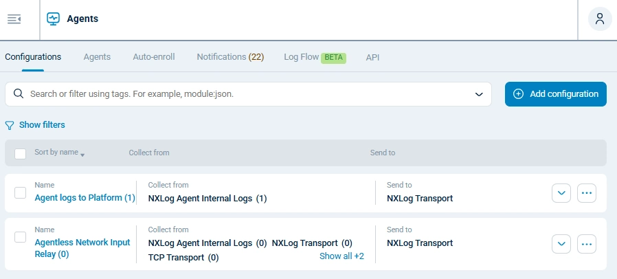 NXLog Platform Configurations
