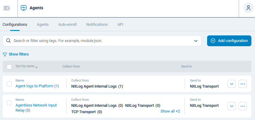 NXLog Platform Configurations