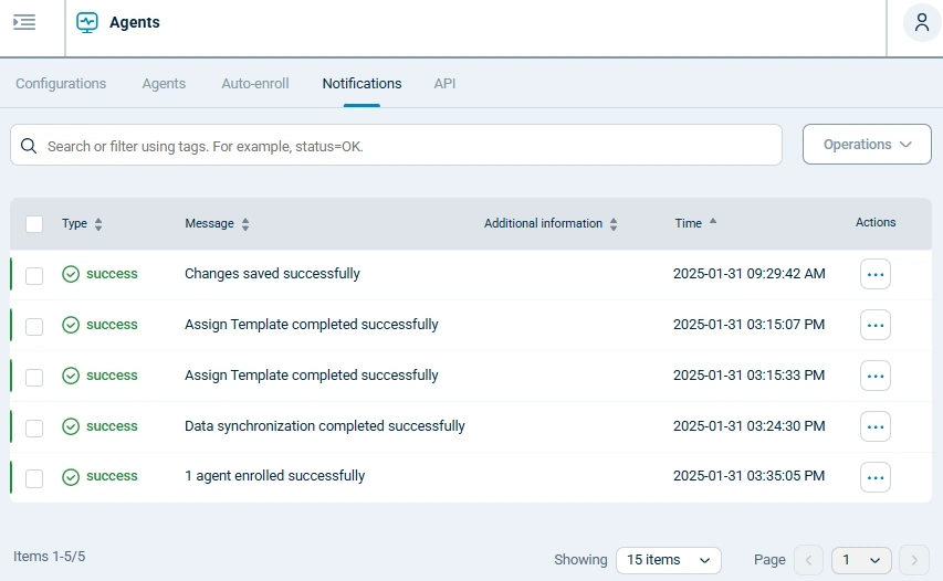 NXLog Platform notifications