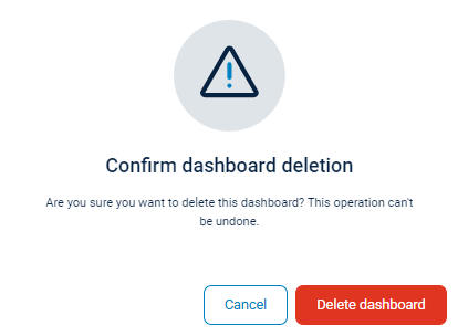 NXLog Platform - Confirm dashboard deletion