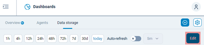 NXLog Platform - Edit dashboard