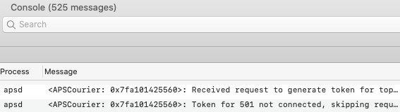 Visibility of private data in the console is restored after loading the mobile configuration profile